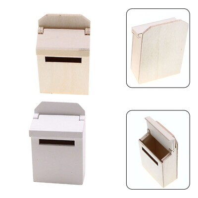 #ad Blank Miniature Flip Mailbox Model Unleash Your Creativity with this DIY Piece $6.61