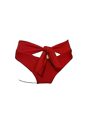 #ad Shekini Bikini Bottom Small Red With Tie $5.99