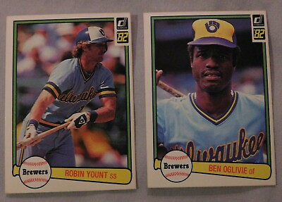 #ad 1982 Donruss Milwaukee Brewers Baseball Card Pick one $1.00