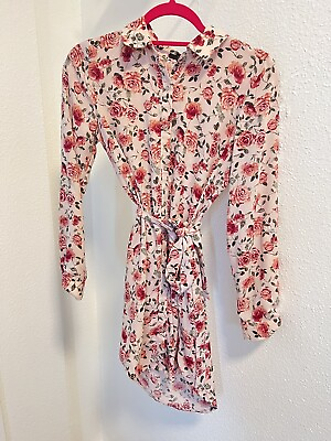 #ad #ad Long Sleeve Floral Dress with Button $20.00