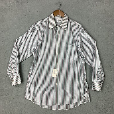 Vintage Sears Roebuck Men#x27;s Long Sleeve Button Shirt Single Needle 16 1 2 33 USA $14.99