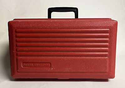 #ad Vintage Sears Craftsman USA 914715 Hard Red Plastic Tool Carry Travel Case $39.99