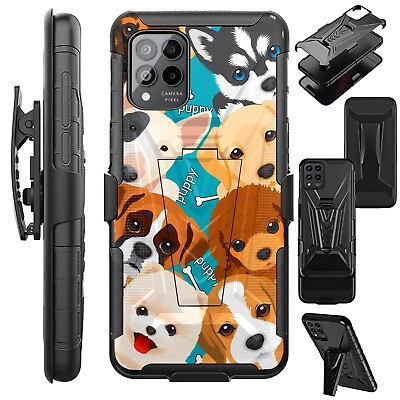Holster Case for T Mobile Revvl 6 PRO 5G Kick Stand Phone Cover BIG CUTE DOGS $14.99