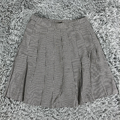 #ad Vintage Smart Parts Pleated Skirt Women#x27;s 11 Houndstooth Academia Preppy 80s $14.97