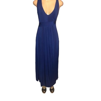 #ad Women Maxi Dress Sz M Blue $8.40