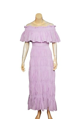 Happy X Nature Dress S 6 Women Casual Party Wear Ruffled Flared Tiered NEW 27662 $34.97