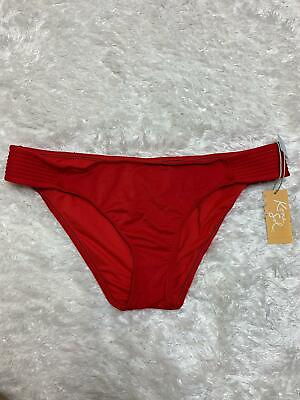 Kona Sol Women#x27;s Bikini Bottom Cheeky Red Size L $9.00