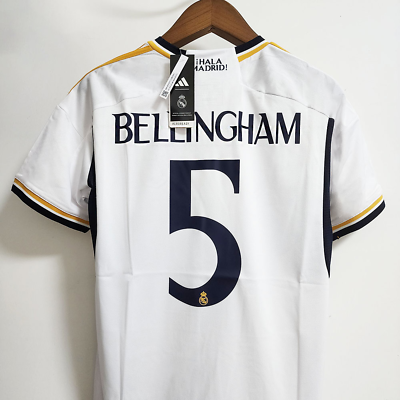 BELLINGHAM #5 2023 2024 Season Football Shirt Soccer Jersey for Man Home White $36.99