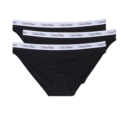 #ad Calvin Klein Women#x27;s Carousel Cotton Bikini Panties 3pck all Black Small NEW $36.99