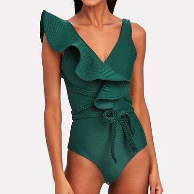 #ad #ad Sexy One Piece Swimsuits Deep v Beach Ruffled Bathing Suit Summer Micro Bikini $73.42