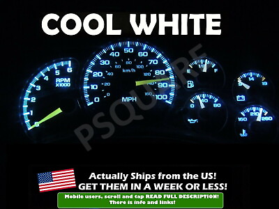 #ad Gauge Cluster LED Dashboard Bulbs Cool White For Chevy GMC 99 02 Truck $15.67