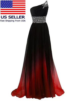#ad Prom Ladies Evening Party Dress Gradient Color Bandage Bridesmaids Homecoming $95.00