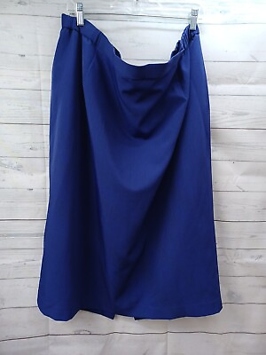 #ad Plus Size Blue Pencil Skirt Stretch Lined Sz 26 RN#87388 $14.79
