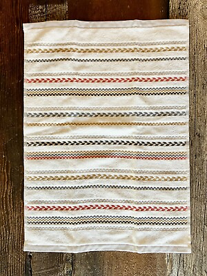 Cost Plus World Market Boho Cream Multi Stripe towel *read listing* Bathroom $8.00