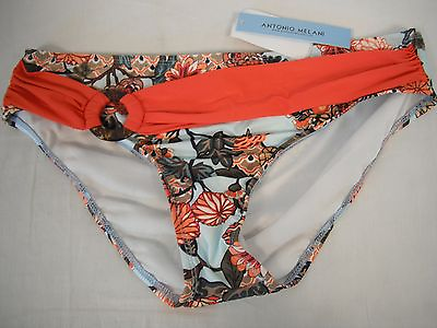 #ad Antonio Melani Size S Small Papaya Floral Sash New Womens Swim Bikini Bottoms $23.40