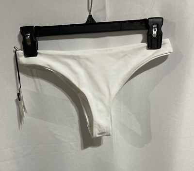 JADE Swim Expose Bottom High Cut Bikini Bottoms White Size Small NEW $45.00