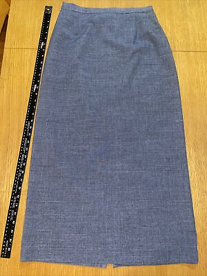 #ad Straight Skirt Small Blue Solid Polyester Long BEAUTIFULLY Handmade No Tag ￼ $9.00
