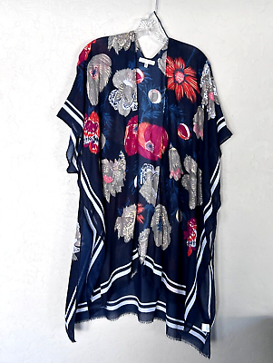 #ad Woven Heart Kimono Beach Cover up Festival Beautiful Pattern Light Weight OS $16.99