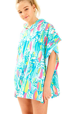 NEW Lilly Pulitzer Terry Lyra Cover Up Girls Beach Bae Blue Pink BOAT S 4 5 $69.99