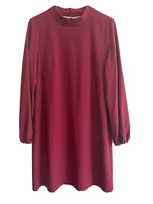 ELIZA J Dress Beautiful Wine Colored Burgundy Size 12 Long Sleeve Zipper $35.00