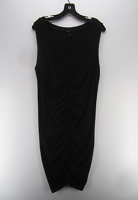 #ad Torrid Dress Women Plus 1 Black Bodycon Ruched Pullover Cocktails Party Evenings $13.74