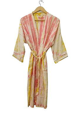 #ad Tie Dye Kimono Long Open Front Beach Boho Duster Swimsuit Cover Up Flowy Maxi $44.99