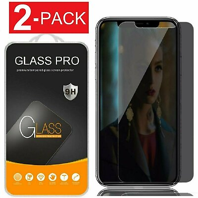 iPhone 11 12 13 14 Pro Max X XS Privacy Anti Spy Tempered Glass Screen Protector $5.39