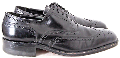 #ad Sears 70132 Easy Flex Vtg USA WingTip brogue Dress Shoes Oxfords Men#x27;s US 10D $19.97