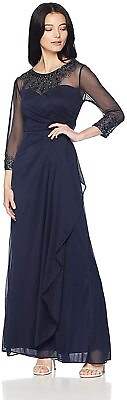 #ad Alex Evenings Women#x27;s Petite Long A Line Sweetheart Neck Dress Discontinued $412.83