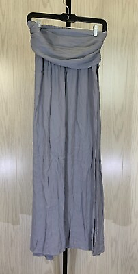 #ad Happily Grey Linen Maxi Skirt Women#x27;s Size M Gray NEW MSRP $45 $15.99
