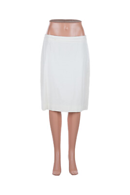 #ad J.Crew Women Skirts Pencil 8 White Cotton $28.99