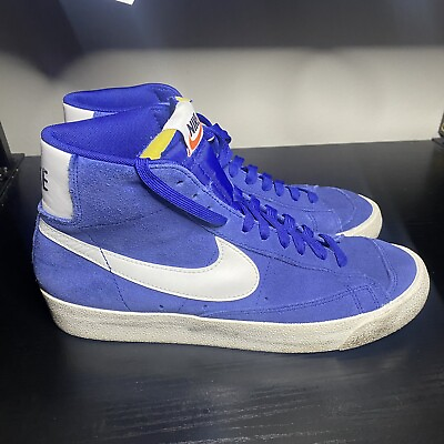 #ad Nike Blazer Mid 77 Suede Deep Royal Blue Shoes CI1172 402 Mens Size 9 $64.99