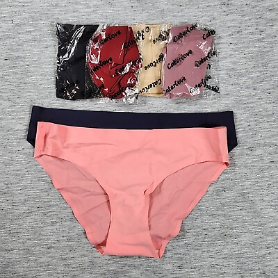 #ad 6 Pack Seamless Underwear No Show Stretch Bikini Panties Womens Size Small $14.00