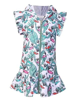 #ad #ad Swimwear Cover Up for Girls Terry Swim Cover Ups 10 11 Years Surfing Dog S32 $38.23