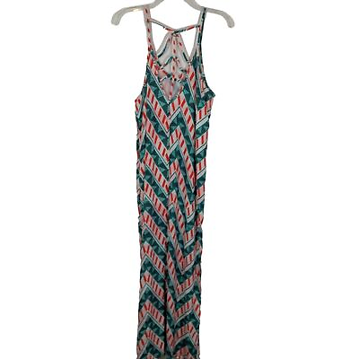 #ad Lush Womens Size Med Maxi Dress Long Lined Side Slit Casual Strappy $19.99