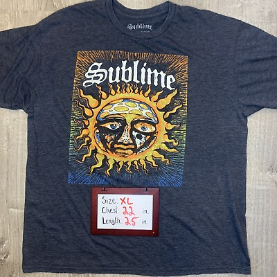 Sublime Long Beach Sun Grey Mens T Shirt Size XL $16.50