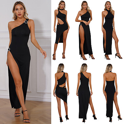 #ad Womens Underdress Black Dresses Bodycon Dress Sleeveless Partywear Solid Color $17.86