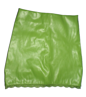#ad New Women#x27;s Shein lace hem Faux leather pastel green mini Skirt Size small LB2 $14.95