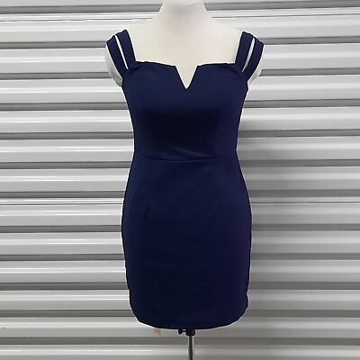 #ad Speechless Dress Junior Size 5 Blue Sleeveless Fitted Short Party $10.39