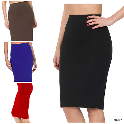 #ad #ad Pencil skirt high waist midi knee length straight career casual classic skirt $10.97