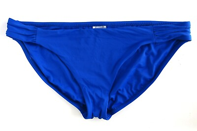 #ad BECCA Royal Blue Swimsuit Bikini Bottoms Ruched Tabs Fully Lined XL EUC $7.19