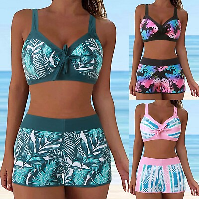 #ad #ad Women Bikini Set High Waist Plus Size Breathable Swimsuit Bathing Suit $21.79