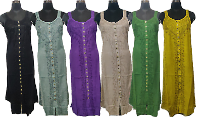 #ad Deal 10pc Women Bohemian Hippie Gypsy Casual Maxi Tunic Sundress Dress $219.97
