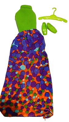 #ad VINTAGE 1960#x27;s BARBIE BEST BUY MAXI DRESS SHOES HANGER #3206 Mattel $22.24