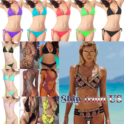 Women#x27;s Ladies Bikini Summer Beach Swimwear Monokini Swimming Swimsuit Swim Suit $14.99