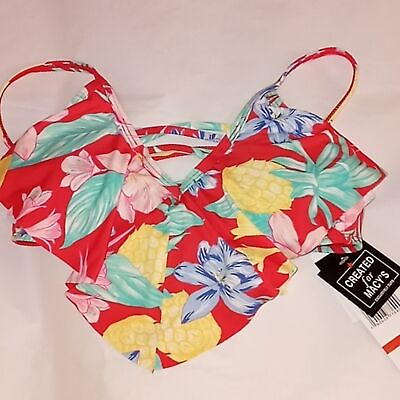 #ad #ad California Waves Juniors XS Floral Print Flounce Bikini Top XS $15.20