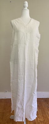 Flax 100% Linen Dress maxi long size M $68.00