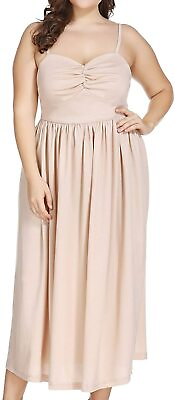 Plus Size Sleeveless Flare Loose Maxi Dress for Cocktail Formal Evening Party $13.79