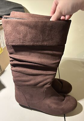 #ad #ad Womens Brown Boots Size 8.5 Unbranded Calf height Faux Suede $18.00