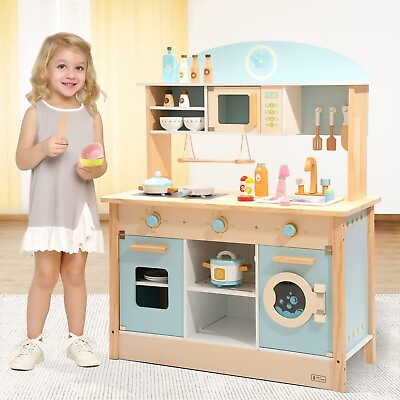 #ad ROBOTIME DIY Pretend Play Kitchen Cooking Toy Set Gift for Boys and Girls $119.99